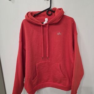 ALO Accolade Hoodie Bright Red Size Large